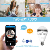 BABYLONE 360° WiFi Bulb Camera, 1080P Panoramic IP Micro